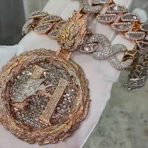 ต่างหูเพชรสเตอริงสี925จาก iced OUT จี้เพชรสีโรสโกลด์พร้อมความชัดเจน VVS สำหรับการส่งออกลดราคา - Product Image 4