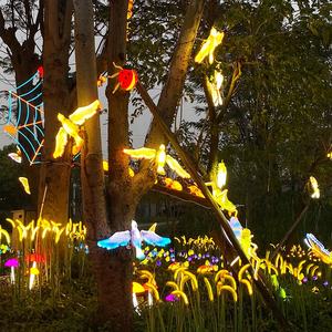 Superventas, nueva Carcasa de ABS <span class=keywords><strong>azul</strong></span> claro, atrae visitantes, decoración de Pascua, pájaro volador, luz led, decoración al aire libre para eventos - Product Image 4