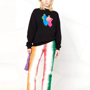 Nueva Colección Otoño/Invierno, Sudaderas de Mujer 100% Algodón Lavado, Tallas Grandes, Diseño de Logotipo Personalizado, Color Sólido - Product Image 4
