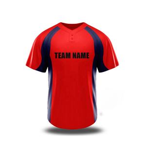 Camiseta de béisbol con dos botones para hombre, ropa de equipo deportivo con estampado de diseño personalizado, uniformes de béisbol de Softball sublimados - Product Image 3