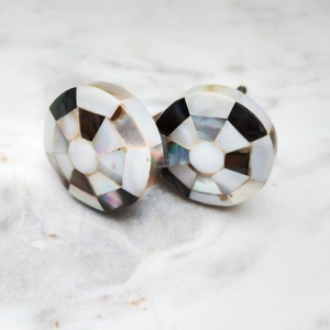 Handcrafted Mother of Pearl Door <b>Knobs</b> with Intricate Veining Elegant Timeless for Luxury Homes for Wardrobe Drawer Dresser - Product Image 1