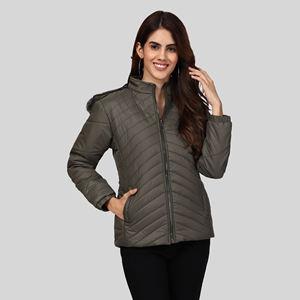 Chaqueta Bomber con Capucha Estampada para Chicas, Diseño Moderno, Forro de Lana, Chaqueta de Invierno, por Exportador - Product Image 3