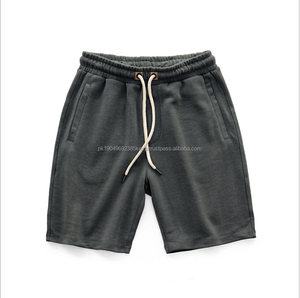 Pantalones cortos para correr para hombre, pantalones cortos deportivos para correr, banda elástica en la cintura, 100% algodón, pantalones cortos para correr - Product Image 2