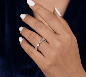 Anillo de Diamantes Cultivados en Laboratorio de Oro de 14K, Anillo de Eternidad con Forma de Pera, Anillo de Boda de 2.07CT, Joyería Fina de Lujo - Product Image 5