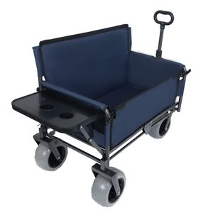 Panca pieghevole 3-in-1 con tavolo posteriore integrato, capacità 227 kg, pneumatici da spiaggia 9"x4" per campeggio e avventure in spiaggia - Product Image 2