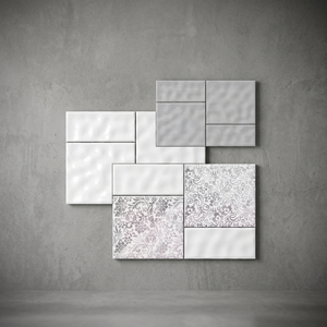 Simple Design 12x18 Bathroom Outdoor Ceramic Wall Tile 8mm Thick 30x45cm Grey <b>White</b> Glossy Glazed Mosaic Backsplash Waterproof - Product Image 3