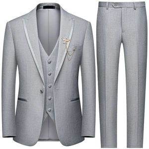 Traje Formal de Alta Calidad para Hombre, Corte Entallado, Pantalón y Chaqueta de Manga Larga para Oficina, Negocios y Bodas, Estilo Plano, Talla XL - Product Image 5
