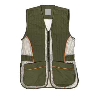 Unisex Breathable Hunting Vest Yellow Navy Mesh Zipper Closure Summer Outdoor Wear Adult Size - Product Image 4