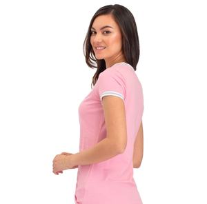 Camiseta blanca con estampado de logotipo personalizado para mujer, ropa blanca 100% de algodón, lisa, con cuello redondo, superventas - Product Image 2