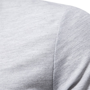 Polo à manches longues blanc pour homme avec logo girafe brodé bleu, tissu Oxford en coton décontracté, design respirant - Product Image 2
