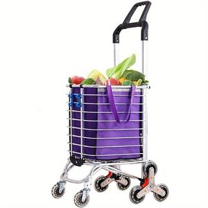 Carritos y Carretillas Portátiles 2 en 1, Vehículo Utilitario Pequeño y Ligero con Forro Impermeable, Carrito para Subir Escaleras para Compras - Product Image 5