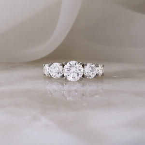 Igi/gia แล็บตัดเพชรวินเทจ14K สีเหลืองงานแต่งงาน/หมั้นแหวน unisex ในงานปาร์ตี้ทองคำสีขาว-คู่ควรกับแหวนครบรอบ - Product Image 4