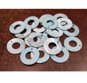 Colgante Unisex de Aleación de Zinc con Madreperla Natural Azul-Blanco, Chapado en Zinc, para Collares y Pulseras Hechas a Mano - Product Image 5