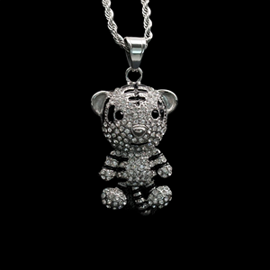 Jewelux Moon Pendant 925 <b>Silver</b> Rhodium Plated Crystal Rhinestone Micro Insert Themed Luxury Unisex Everyday Wear From India - Product Image 3