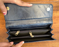Dompet panjang mewah wanita, dompet kulit asli kualitas tinggi, dompet penyimpan kartu multifungsi kulit asli Full Grain