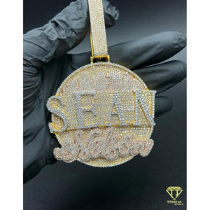 สร้อยคอพรีเมียม SEAN พร้อมตัวอักษรประดับเพชรและมอสซาไนต์ เครื่องประดับฮิปฮอปสุดหรู - Product Image 6