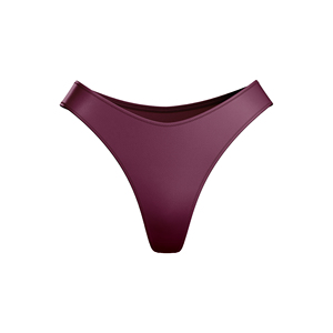 Women Sexy <b>Seamless</b> Spandex <b>Thongs</b> Panties Mid-Rise Solid Color Nonwoven Waist Logo Red Quick Dry Eco-Friendly - Product Image 3