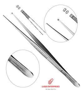 Pinzas Quirúrgicas Adlerkreutz de Mandíbula Estrecha 2x3 Dientes, Pinzas de Pulgar de Acero Inoxidable, Instrumento Médico - Product Image 1