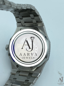 AARVA JEWELS นาฬิกาเพชรหรูหราสำหรับผู้ชาย สแตนเลสสตีล ตัวเรือนทรงโทนโน่ 42 มม. ระบบอนาล็อก ควอตซ์ แสดงวันที่ ตัวล็อคแบบพับได้ - Product Image 2
