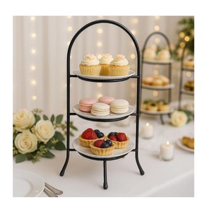 Gold Multiple <b>Tier</b> <b>Cake</b> <b>Stand</b> Aluminium Metal <b>cake</b> <b>stand</b> - Product Image 3