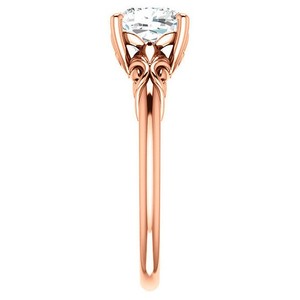 Cushion Cut 8mm Prong Set <b>Solitaire</b> Moissanite <b>Ring</b> 925 Sterling <b>Silver</b> Rose Gold Plated Luxury Certified Engagement Party - Product Image 2