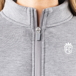 Veste courte zippée pour femme Heather Cloud à manches longues, coupe structurée, style athleisure minimaliste - Product Image 5