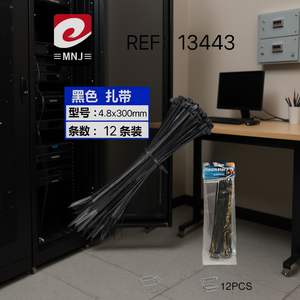 Fascette Nere BRIDAS 4.8*300 per Gestione Cavi e Accessori - Product Image 3