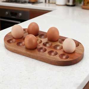 <b>Wooden</b> Egg Cup Holder Single Egg Stand <b>Rustic</b> Egg Serving Cup Breakfast Egg Holder Kitchen <b>Dining</b> <b>Table</b> Accessory - Product Image 4