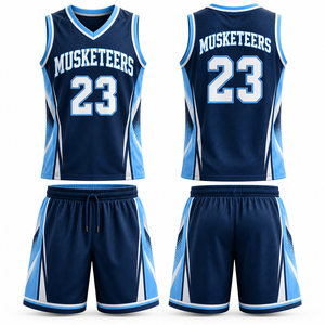 Conjunto de Uniforme de Baloncesto Color Gris, Logotipo Serigrafiado, Sin Mangas, Transpirable, para Club o Equipo, Servicio OEM - Product Image 4