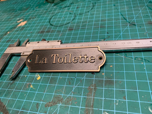 Brass French Toilet Sign La Toilette Door <b>Plaque</b> <b>Engraved</b> Bathroom Door Sign Vintage WC Restroom Nameplate Decorative Brass Wall - Product Image 5