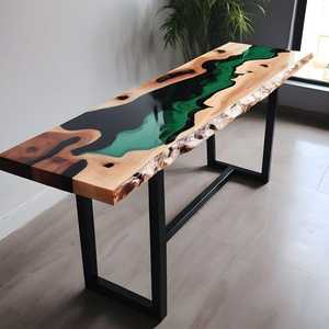 Custom Resin River <b>Table</b> | Epoxy <b>Table</b> <b>Top</b> Handmade Epoxy DinningTableCustom Epoxy <b>Table</b> - Product Image 2