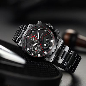 6233 2 Pcs/Set Luxury Man <b>Black</b> Quartz <b>Watch</b> Man Simple Sport Fashion Mens Gift Set - Product Image 3