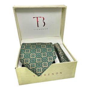 Conjunto de pañuelo de bolsillo y corbata geométrica verde |   Conjunto de Corbata para Hombre, Elegante, Formal, para Negocios, Bodas, Fiestas, Accesorio Premium con Estilo - Product Image 2