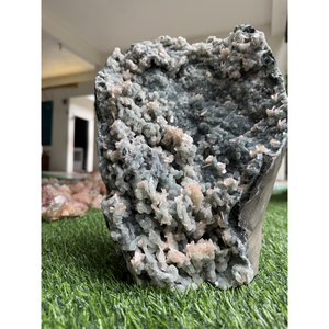 Calcedoine bleue naturelle, grand cluster de cristaux, spécimen minéral de qualité supérieure pour collectionneurs, décoration intérieure et marché de gros - Product Image 2