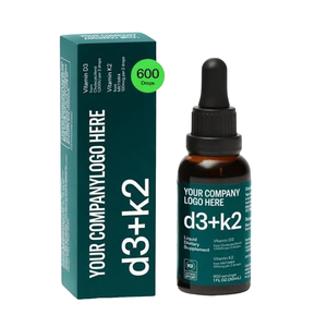 Private Label <b>Vitamin</b> D3 K2 <b>Liquid</b> Drops 5000 IU D3 120 mcg K2 Omega 3 MCT Oil Immune Bone Support Supplement - Product Image 1