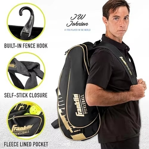 Sac à dos de pickleball tendance avec logo personnalisé, cadre externe, 600D, grande capacité, compartiment à chaussures, haute qualité, 30-40L - Product Image 2