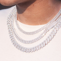 Collier unisexe en argent 925 avec moissanite certifiée GRA, plaqué or, serti griffe style hip-hop, cadeau de fête de remise de diplôme, bijoux
