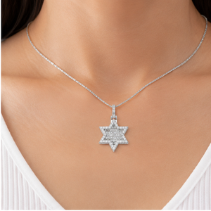 Iced moissanite Stylish Statement Piece Ethnically Inspired Star Shape Hip Hop Custom Trendy 925 Silver Fine <b>Pendants</b> Charms - Product Image 2