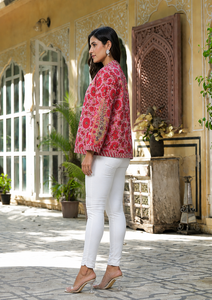 Veste d'hiver pour femme avec motif Suzani brodé à la main, tissu blanc, cadeau pour demoiselle d'honneur ou vêtements pour femme, vente en gros OEM ODM - Product Image 2