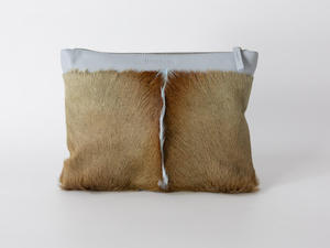 Black <b>Fur</b> Shoulder Bag With Leather Strap And Zip Closure - Product Image 4