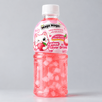 Boisson aromatisée à la lychee avec nata de coco, jus de fruits et légumes, 320 ml, boisson en bouteille, marque privée, OEM, ODM
