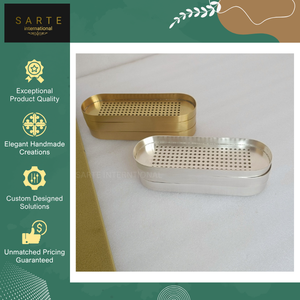 Nuevo Quemador de Aromaterapia Hecho a Mano, Ecológico, de Latón con Acabado Dorado, Forma Rectangular, para Otoño, Primavera y Verano - Product Image 5