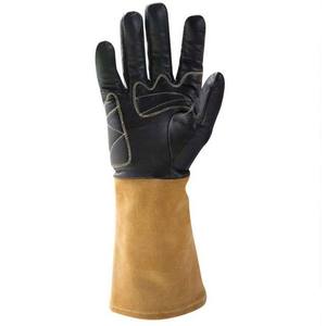 Gants de travail en cuir anti-coupure résistants à la chaleur à texture diamant Fashion Circle Industry, longueur 28 cm, poignet tricoté personnalisable - Product Image 5