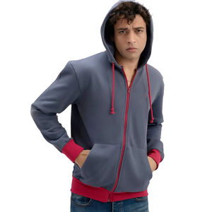 Sweat-shirts à capuche surdimensionnés pour hommes de haute qualité, 96 % polyester, 4 % élasthanne, logo personnalisé imprimé, fermeture éclair solide, épais et lourd, vente en gros - Product Image 2