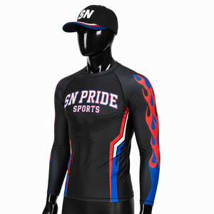 Customized New Arrival Unisex Long Sleeve MMA Rash Guard Premium Quality Customized Logo Sublimation Printed Competitive Price - Product Image 5