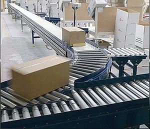Transportador de Rodillos por Gravedad, Sistema de Transportador de Rodillos Curvos para Línea de Envío en Almacenes, Manejo de Cajas - Product Image 6