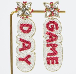 Pendientes de Aro Hechos a Mano con Bordado y Cuentas, Ideales para Fiestas de Videojuegos, Eventos Festivos, Regalos, Joyería Decorativa de Moda - Product Image 1