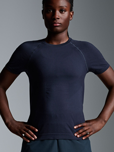 Camiseta Básica de Cuello Redondo para Mujer, Corte Ajustado, Manga Corta, Lisa, Cómoda para Uso Casual - Product Image 3