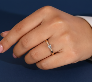 Anillo de Diamante Cultivado en Laboratorio de 0.25 Quilates, Corte Princesa, Oro Amarillo de 14K, VVS2, Certificado IGI, Anillo de Compromiso Solitario, Venta al Por Mayor - Product Image 6