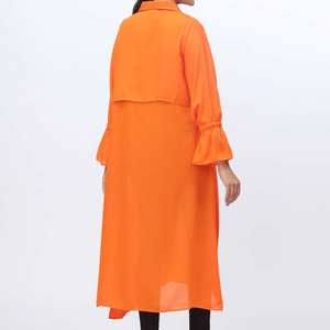 1 Camisa larga Georgette sólida PW3296 vestidos de cóctel elegantes - Product Image 1